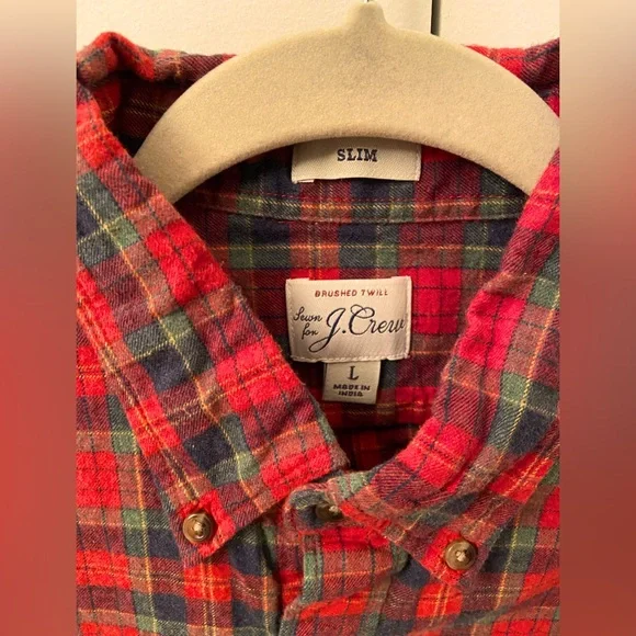 J Crew Flannel - Red/Green/Blue - Picture 2 of 3